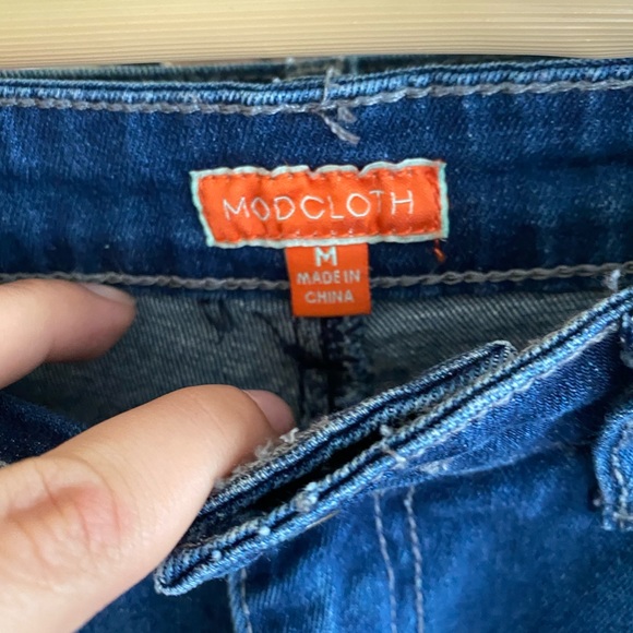 ModCloth Embroidered High Rise Mom Jeans - Picture 3 of 5